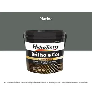 Tinta Acrílica Standard Semibrilho Hidrotintas 3L Brilho E Cor Platina (MP)