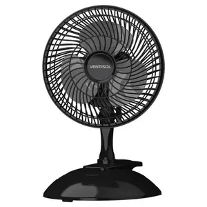 Mini Ventilador Portátil Ventisol 20CM Preto de Mesa Uso Doméstico 110V Mini Ventilador Portátil Ventisol 20CM Preto Uso Doméstico 110V