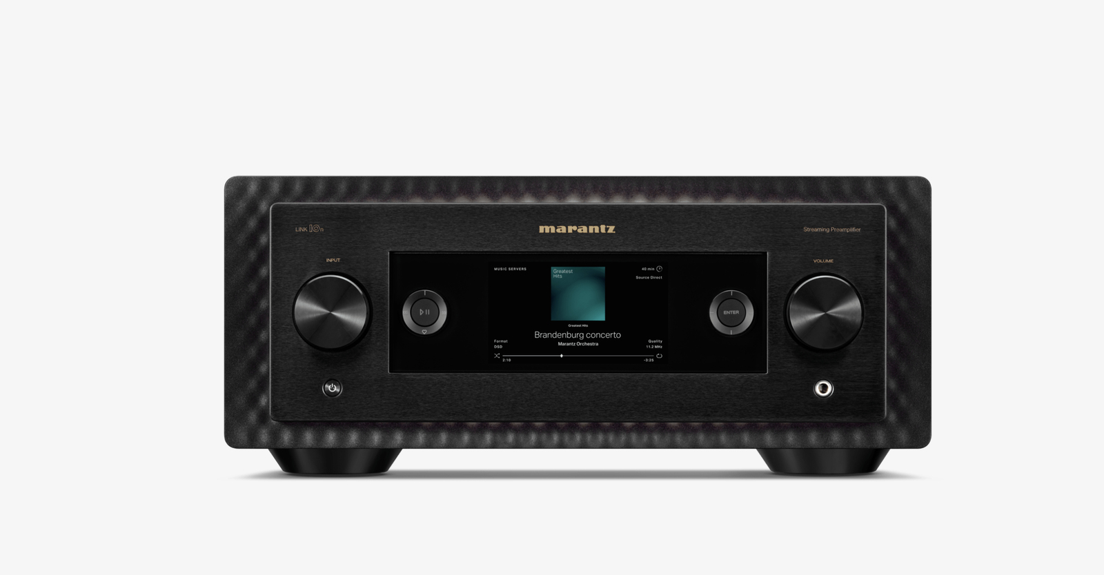 Marantz LINK 10n - Pré-Amplificador Streaming Reference 2.1 com HEOS, DAC de Alta Resolução, Arquitetura Totalmente Balanceada e Display TFT Colorido