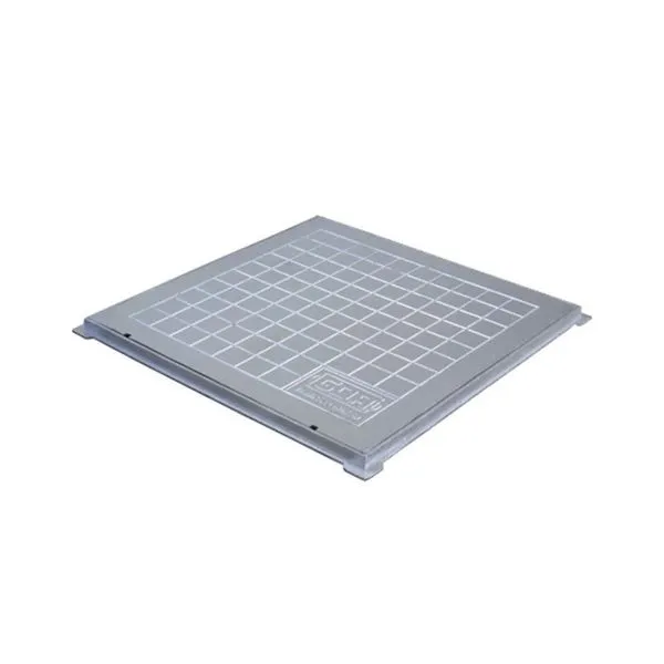 Tampa Tampão Chão Alumínio Fundido Quadrado Simples 40x40cm Prata GDA Industria e Distribuidora de Fundidos Tampa Tampão Chão Alumínio Fundido Quadrado Simples 40x40cm Prata GDA Industria e Distribuidora
