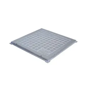 Tampa Tampão Chão Tampão Quadrado Simples Caixa Passagem Alumínio Fundido 80x80cm Prata GDA Industria e Distribuidora Tampa Tampão Chão Tampão Quadrado Simples Caixa Passagem Alumínio Fundido 80x80cm Prata GDA