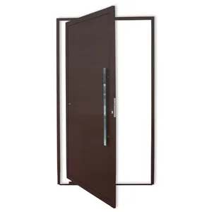 Porta Pivotante Alumínio Lambril C/Puxador D.Marrom Corten 100 Brimak