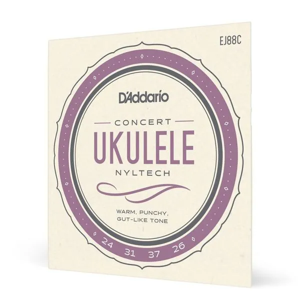 Encordoamento para Ukulele Concerto EJ88C Nyltech 4 Cordas Nylon D'Addario Encordoamento Ukulele Concerto EJ88C Nyltech Nylon D'Addario