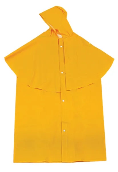 Capa de Chuva em PVC Forrada tipo Morcego Amarela - BRASCAMP G
