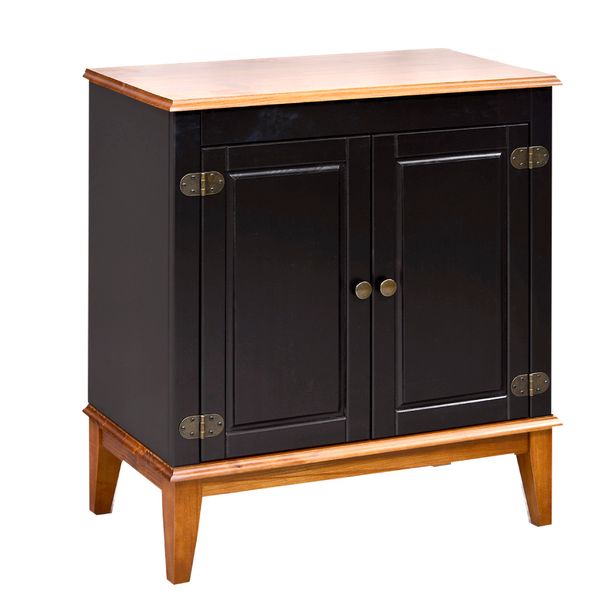 Buffet com 2 Portas - Amêndoa/Preto