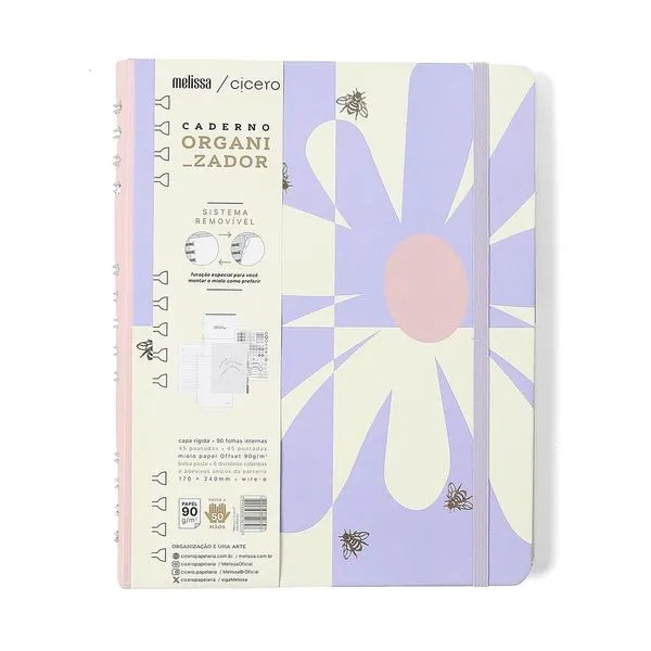 Caderno Organizador 90 Folhas Duo Melissa Max Bloomy