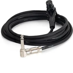 Cabo Adaptador XLR Fêmea 90º para P10 Macho 90ºMono 10 metros