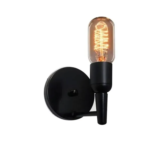 Arandela Retro Parede Md-2028 Preto Suporte Para Lâmpada - Bivolt