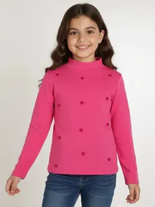 Blusa Manga Longa Cotton Juvenil Para Menina - ROSA 10