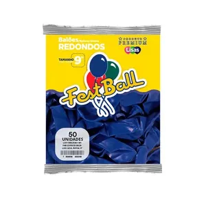 Balão Liso 9 Polegadas Azul Royal 50 Unidades 177 - Festball