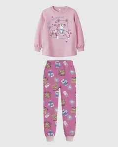 Pijama Infantil Menina Blusa E Calça Estampada Em Algodão Malwee Kids Rosa - 8