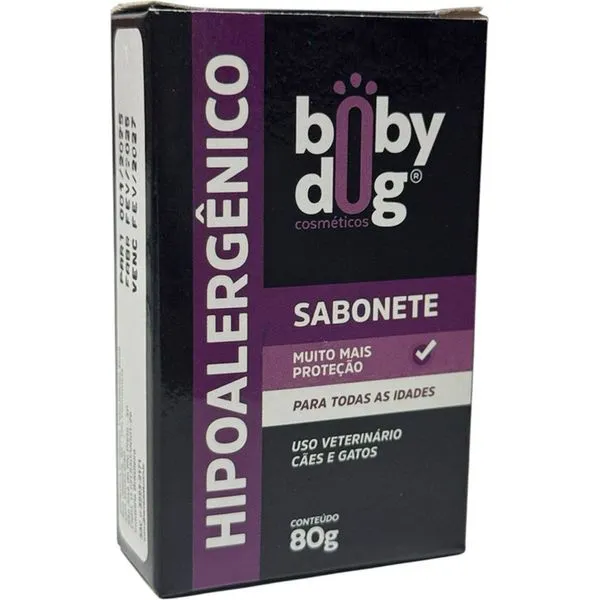 Sabonete Hipoalergênico Boby Dog Para Cães E Gatos 80G (MP)