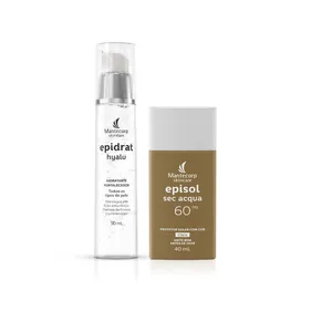 Kit Hidratante Fortalecedor Epidrat Hyalu 50ml + Protetor Solar com Cor FPS 60 Tom Claro 40ml