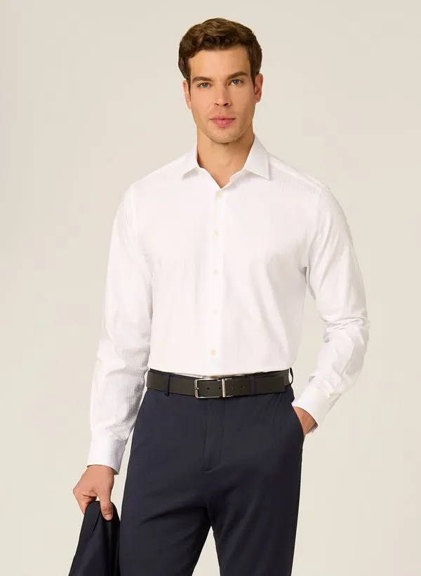 Camisa Slim Fit Maquinetada Dudalina Masculina 46