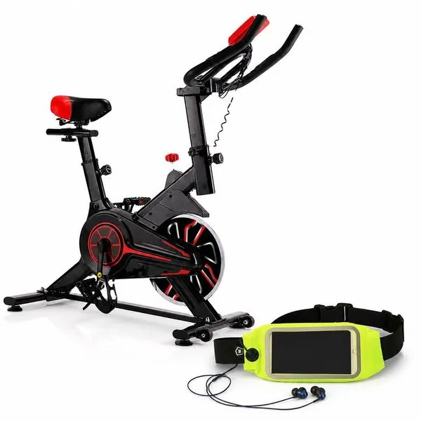 Bicicleta Ergométrica Spinning Ahead Sports 6kg com Pochete Preto para Uso Doméstico Até 120kg Bicicleta Ergométrica Spinning Ahead Sports 6kg Preto com Pochete Até 120kg