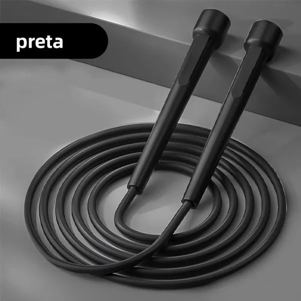 Corda de Pular Profissional Ajustável MT128 para Treino com Velocidade e Durabilidade Preto OEM Corda de Pular Profissional Ajustável MT128 com Free Rotation e Regulagem Preto OEM