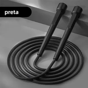 Corda de Pular Profissional Ajustável MT128 para Treino de Agilidade e Condicionamento Preto OEM Corda de Pular Profissional MT128 Ajustável para Agilidade e Resistência Preto OEM