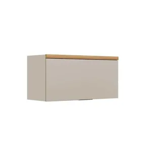 Módulo Cozinha Linea Allure Allure Geladeira c/1 Porta Basculante 80cm Jequitiba/Gris Linea Brasil
