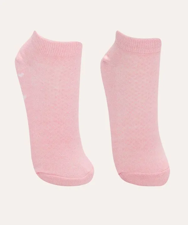 kit de 2 pares de meias coração cano baixo rosa claro 34-39