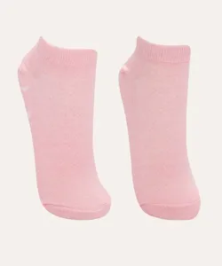 kit de 2 pares de meias coração cano baixo rosa claro 34-39