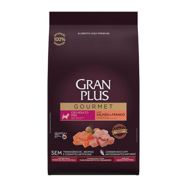 Ração GranPlus Gourmet Cães Adultos Mini Salmão e Frango 10,1kg