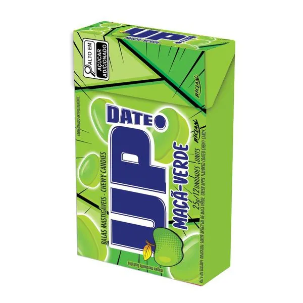 Confeito Mastigável Up Date! Maçã Verde 25g 4650 - Riclan