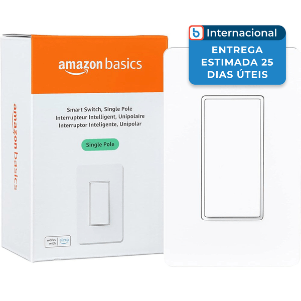 Interruptor Inteligente Amazon Basics Compatível com Alexa Branco A-MBI