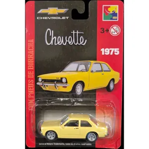 Chevrolet Chevette 1975 - CKS Toys Die Cast - Real Riders (pneus de borracha) - Oficial Licenciado - Original 1magnus Amarelo