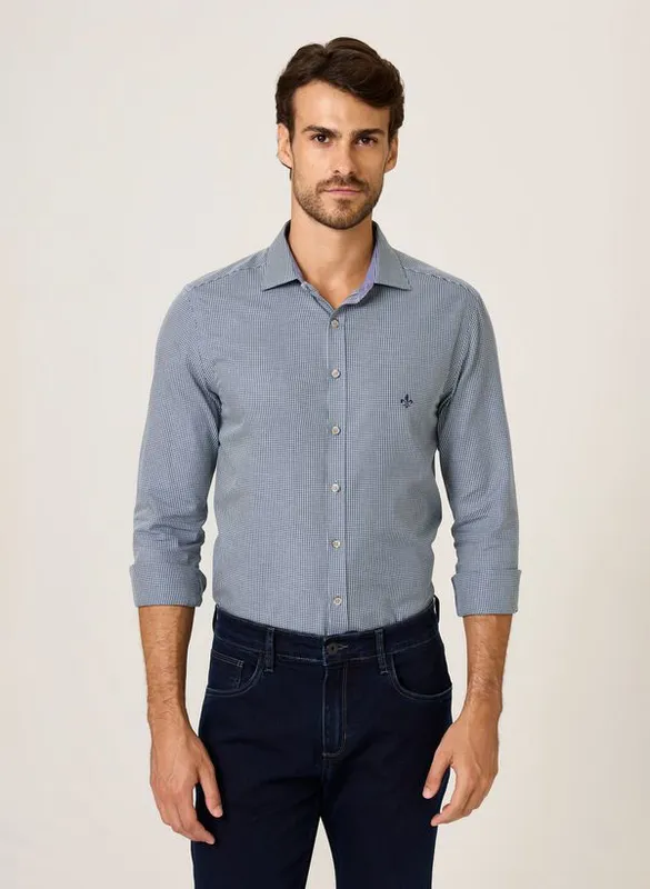Camisa Milano Fit Micro Vichy Dudalina Masculina 4