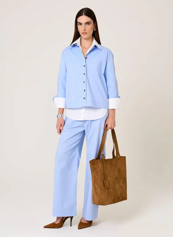 Camisa Special Fit Cropped Ampla Elena Dudalina Feminina 44