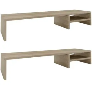 Kit 02 Suportes Para Monitor Stand Home Office Lap 90 Cm L03 Amadeirado - Lyam