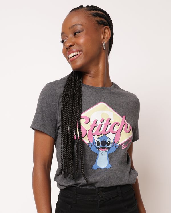 Camiseta Feminina Stitch Disney Cinza GG