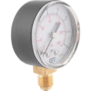 Manômetro Vertical 1/4" BSP 240PSI 50mm ABS 3820 016 - Genebre