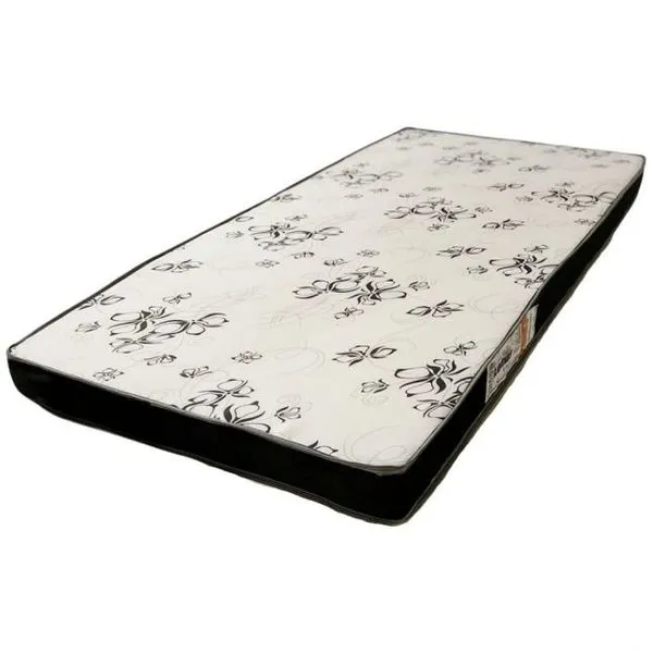 Colchão Solteiro Lotus Espuma Confortável 88x188x10cm Preto - Nosso Sonho