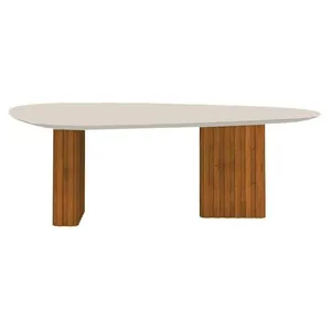 Mesa Para Sala De Jantar Isis Orgânica 1,80m Off White Cinamomo - Leifer