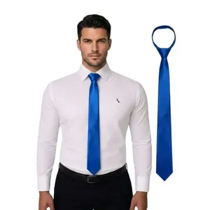 Gravata Slim Masculina Social Lelo Slim Lisa Poliéster 5 a 6cm 145cm Azul Trabalho Casamento Gravata Slim Masculina Social Lelo Slim Lisa Poliéster 5 a 6cm 145cm Azul
