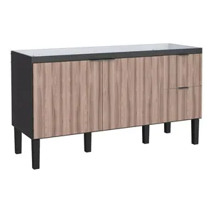 Gabinete para Cozinha Colibri 144cm Preto e Tamarindo Cozimax com Gavetas Gabinete Para Cozinha Em Madeira Colibri 144Cm Preto E Tamarindo Cozimax