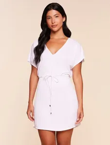 Vestido Curto Lisos Saídas BRANCO M