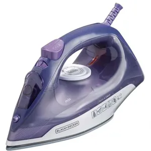 Ferro de Passar a Seco e a Vapor Ctmd Eshop Digital Black Decker 1200W Base Cerâmica Lilas Branco 220V Ferro De Passar A Vapor 1200W Black Decker 340ml Lilas Branco 220V