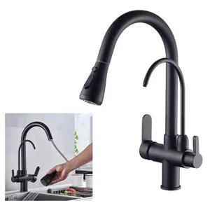 Torneira Gourmet Preta Monocomando Luxo 360 Quente Frio
