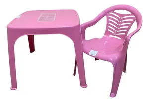 Mesa Infantil Rosa + 01 Cadeira Infantil Plasnorthon Kit