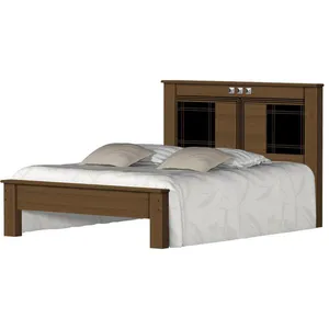 Cama Casal 140x190 - Geval Florença Imbuia / Preto
