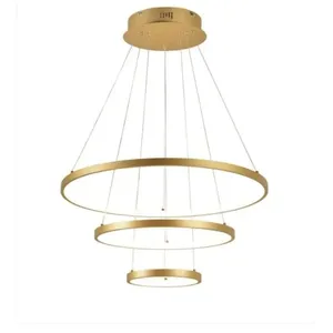 Pendente Dcd03009 3 Anéis 20-40-60CM 75W 3000K Autovolt Dourado Casa Chafariz para Iluminação Decorativa Pendente Dcd03009 3 Anéis 20-40-60CM 75W 3000K Autovolt Dourado Casa Chafariz