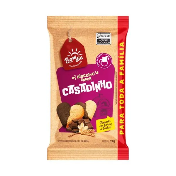 Biscoito Casadinho Bom Dia 250g BISCOITO CASADINHO 250G BOM DIA