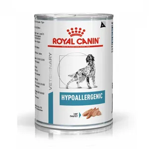 Ração Úmida Royal Canin Lata Veterinary Diet Hypoallergenic para Cães Adultos com Alergias 400 g