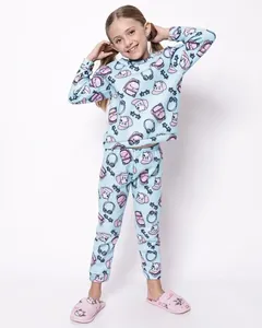 Pijama Longo Infantil Manga Longa Soft Estampado Azul 10