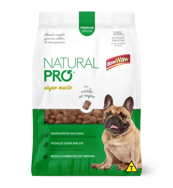 Ração Baw Waw Natural Pró Cão Pequeno Super Macio 400g