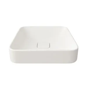 Cuba para Banheiro Agata Quadrada de Sobrepor em Porcelana Vitrificada Branco Cuba para Banheiro Agata Quadrada de Sobrepor em Porcelana Branco