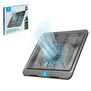 Suporte para Notebook Gamer com Cooler Led Ergonômico Ventoinha 140mm Usb Silencioso Preto Suporte Notebook Gamer com Cooler Led Ergonômico Usb Silencioso para Até 14 Polegadas Preto