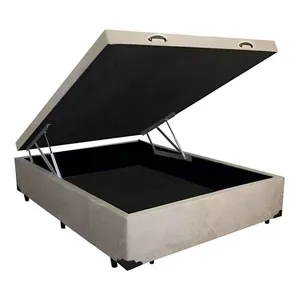 Cama Box Baú Casal 138 Bello Box - Suede Bege